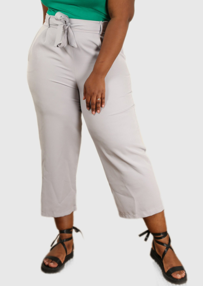 Asia Plus Size grey pants with pockets