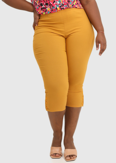 Arika Plus Size yellow cropped pants