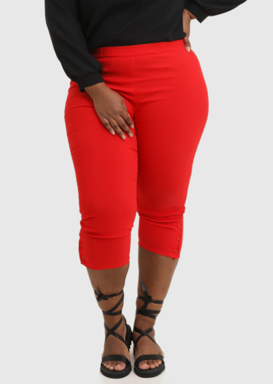 Arika Plus Size red cropped pants