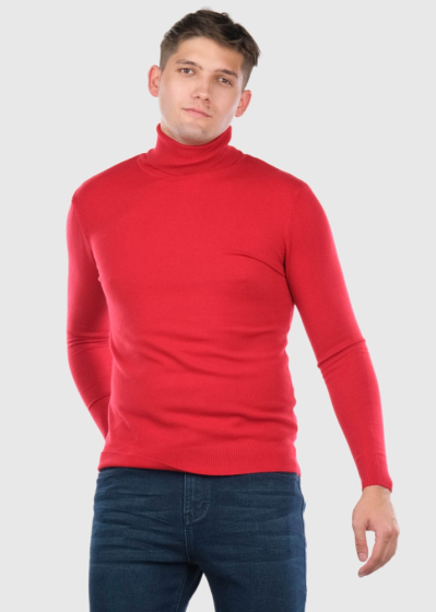 Sergio red men's turtleneck