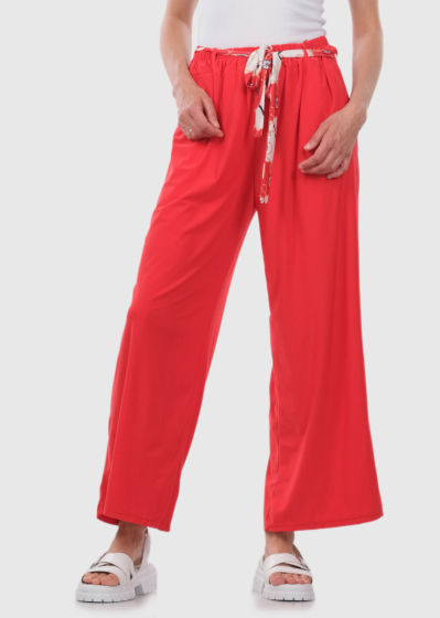 Amalia red belted pants