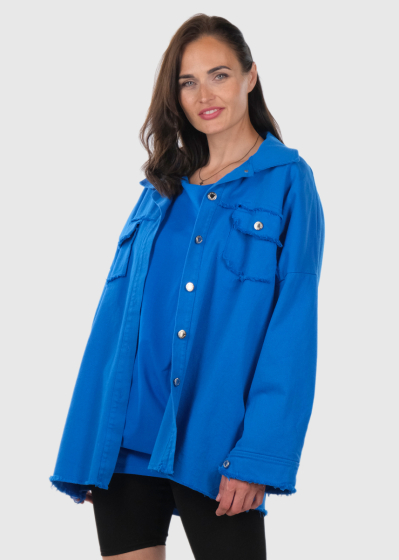 Aysu cиний джинсовый пиджак