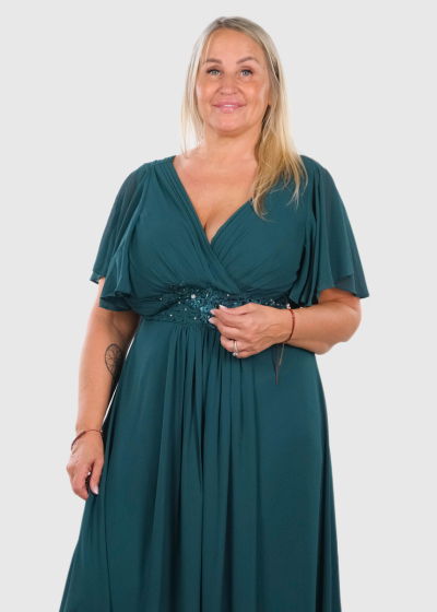 Azumi зеленое длинное вечернее платье Большого размера