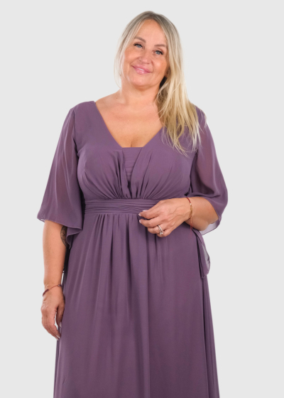Amori Plus Size purple evening dress