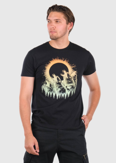 Adham black men's t-shirt with a print