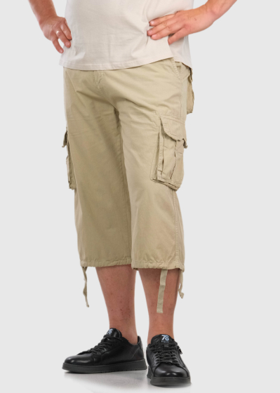 Arrow Plus Size beige shorts with patch pocket