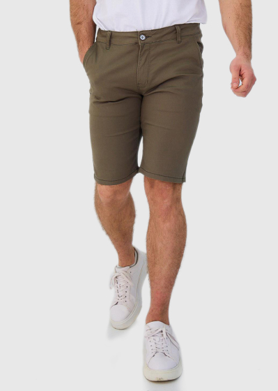 Khaki men's shorts with pockets