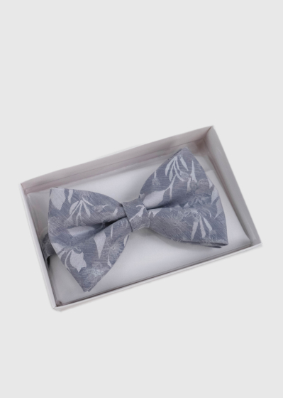 Grey mens bow tie
