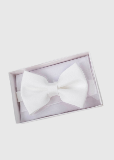 White mens bow tie