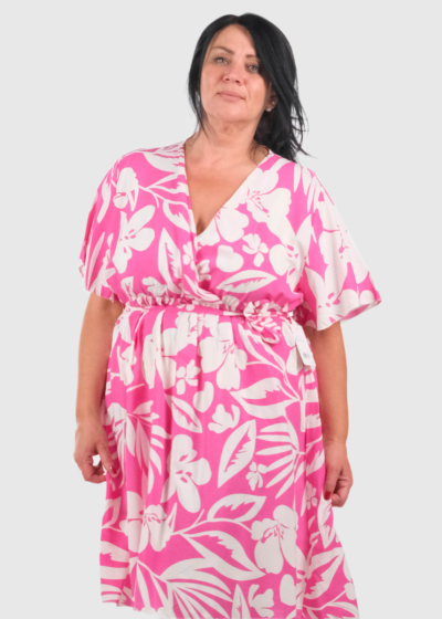 Brisa pink printed dress