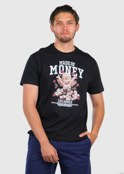 Aref black men's printed t-shirt