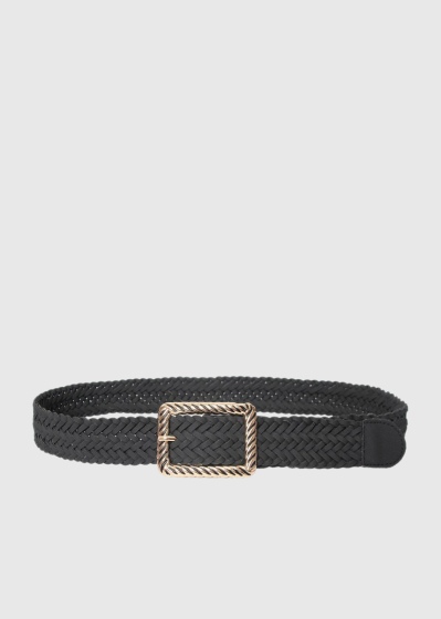 Crystal black women's belt