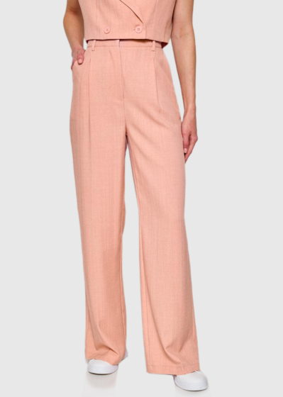 Alara light pink women's high-rise pants