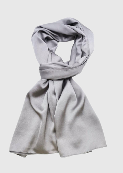 Catrice grey silk scarf