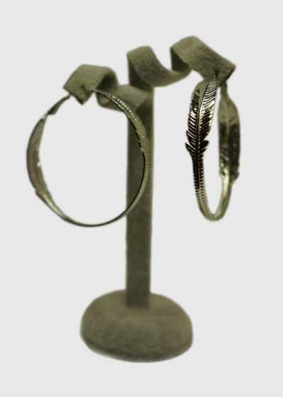 Cathy silver-colored earrings rings