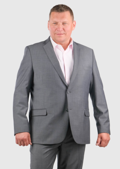 Burghard Plus Size Regular Fit dark grey woolen suit