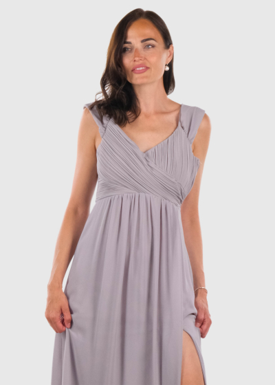 Antonietta grey evening dress