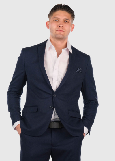 Crisanto Slim Fit dark blue men's suit