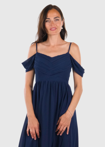 Bonnibel dark blue short evening dress