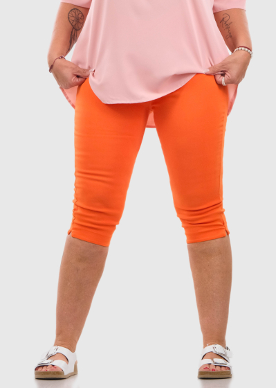 Ginevra Plus Size оранжевые укороченные брюки