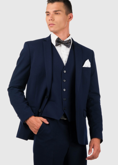Belial Slim Fit dark blue men's suit