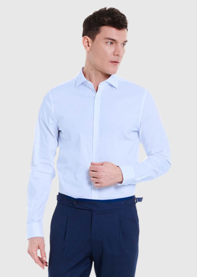 Loreto light blue men's long sleeve shirt
