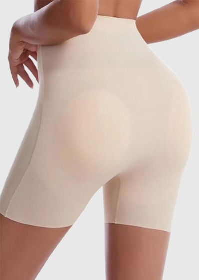 Brooke beige high waist shaping shorts