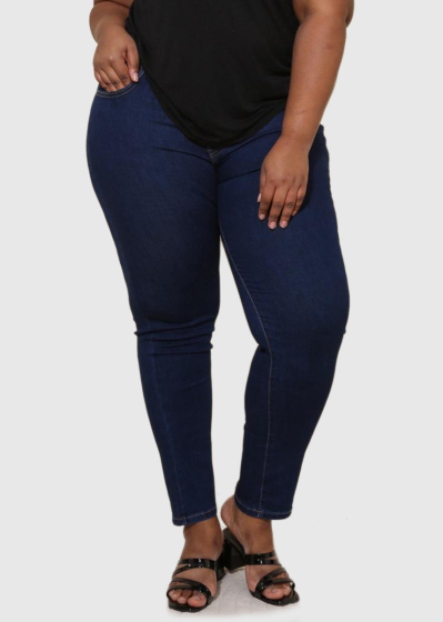 Cheta Plus Size dark blue women's jeans