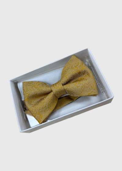 Dark yellow men's bow tie