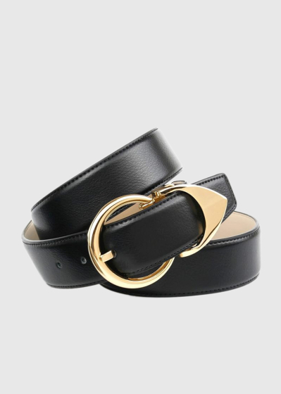 Dinora black women's leather belt