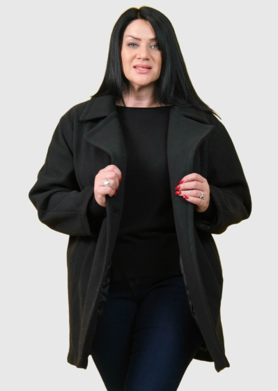 Deva Plus Size black short coat