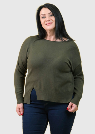 Deli Plus Size khaki women's sweater