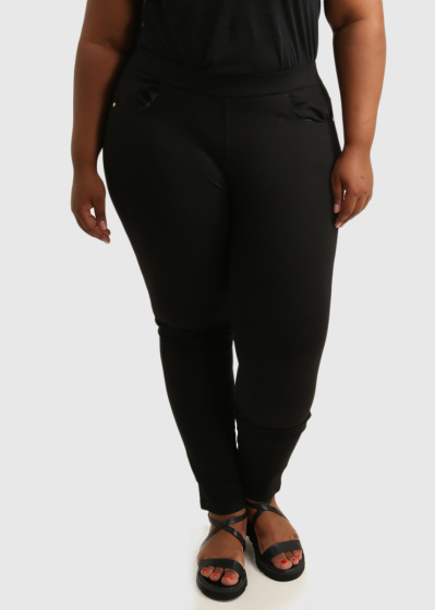 Della Plus Size Slim Fit black women's pants