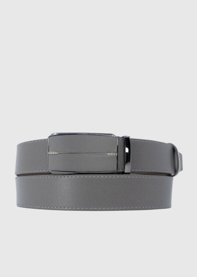 Clement grey men's belt with metal buckle