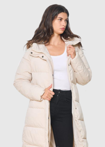 Dalis beige women's elongated jacket