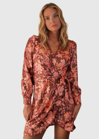 Elpida short floral printed dress