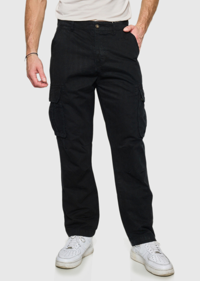 Des black men's pants with patch pockets
