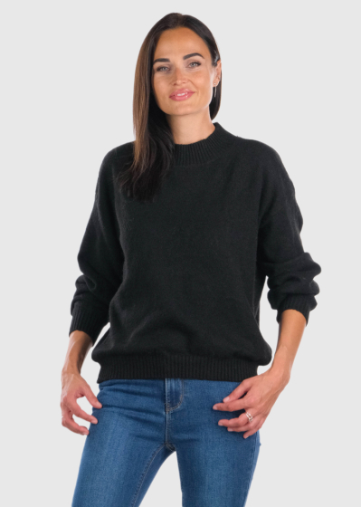 Delmira black womens sweater