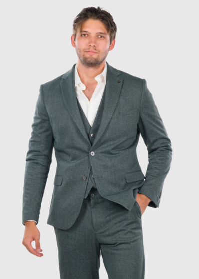 Daichi dark green men's blazer