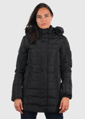 Esmina black jacket with a hood