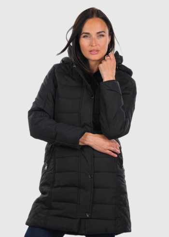 Estelita black women's jacket with pockets