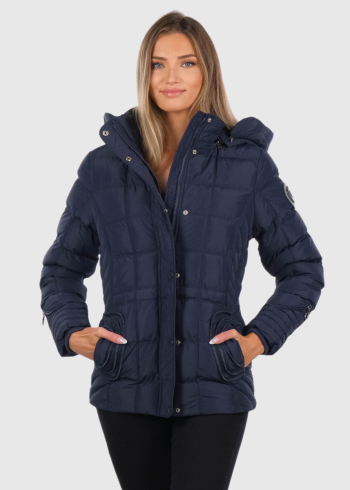Evangelia dark blue jacket with hood