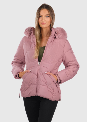 Elsaida pink women's jacket with hood