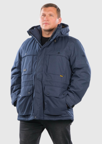 Camel Active Plus Size blue jacket with a hood