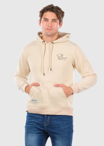 Erdan beige mens hoodie