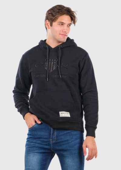 Eldan black hoodie with pockets