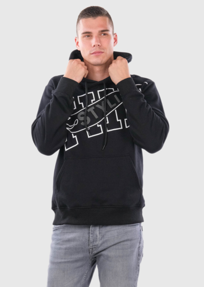 Elvin black mens hoodie
