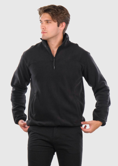 Erkki black zipped sweater