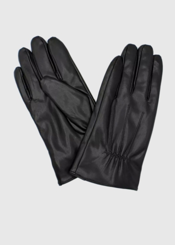 Guglielmo black mens warm gloves