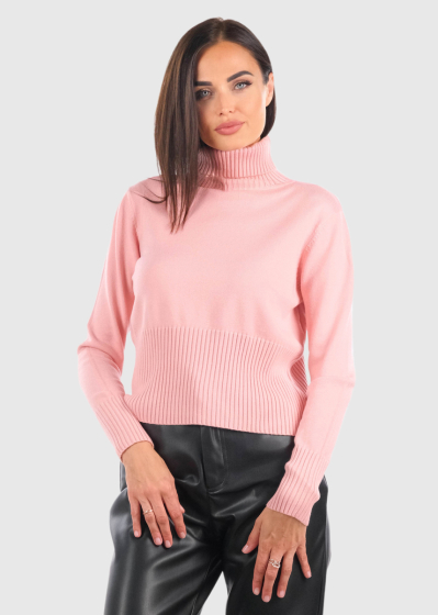 Haley pink warm turtleneck